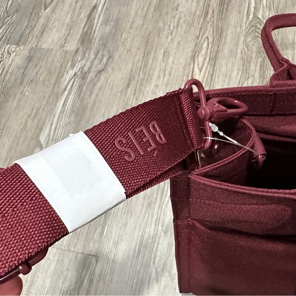 NWOT BEIS Book Tote in Burgundy - Picture 6 of 11
